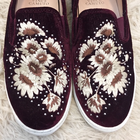 Vince Camuto Shoes - Vince Camuto Brandia Slip On Velvet Sneakers 9